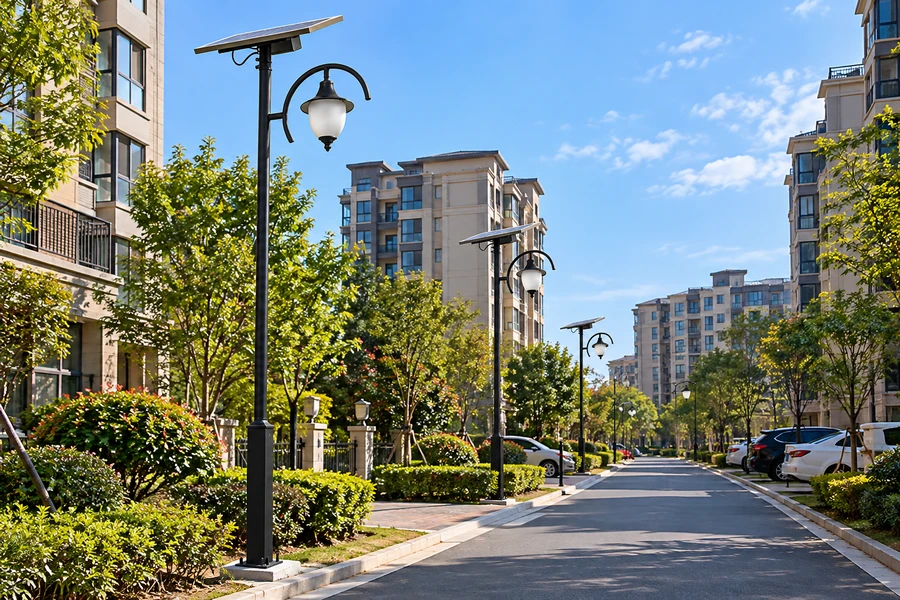 住宅小区路灯太阳能改造场景