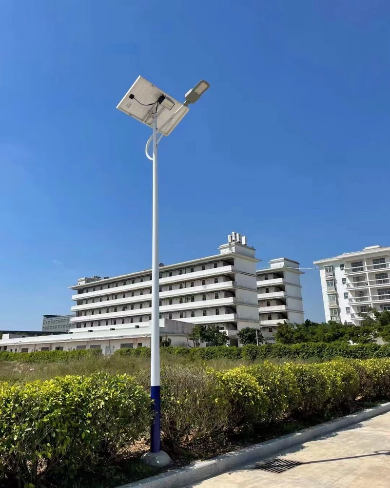 单臂道路路灯太阳能改造工程实拍