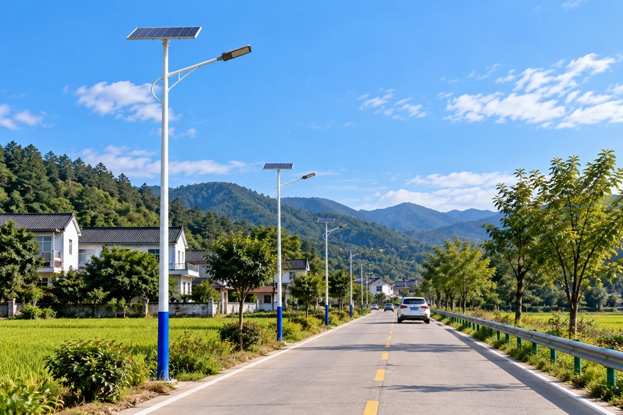 农村道路太阳能路灯照明应用场景