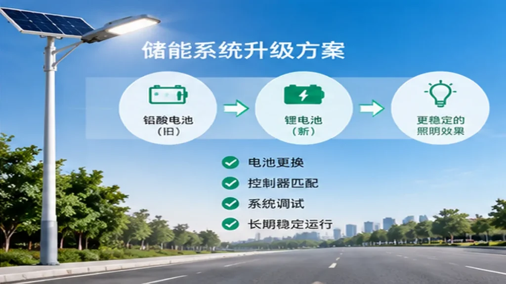 太阳能路灯铅酸电池如何升级锂电池？储能系统升级方案解析