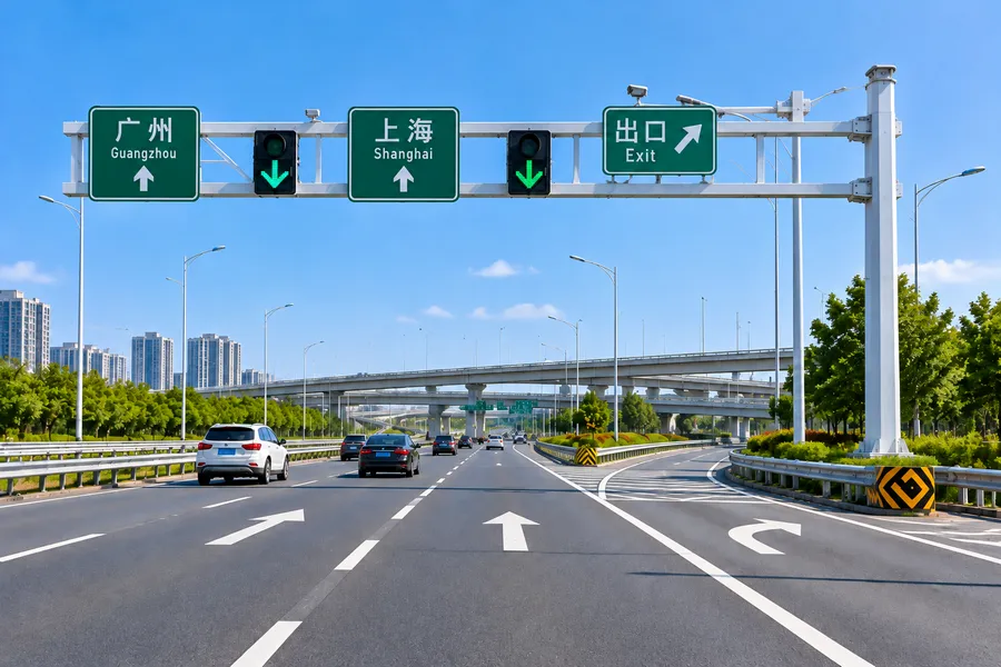高速出入口快速道路框架式交通信号杆