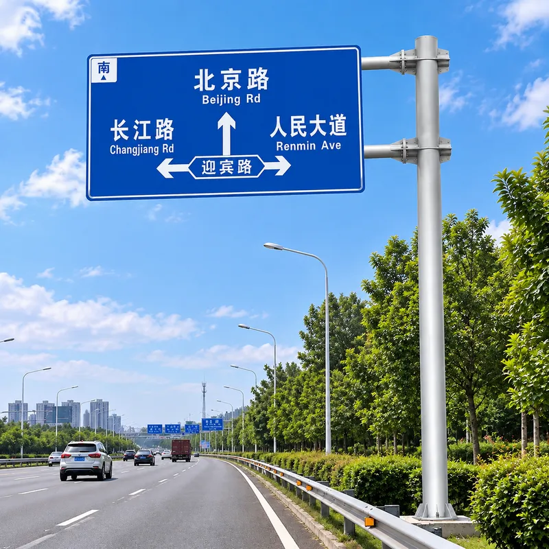 道路交通标志杆安装应用场景