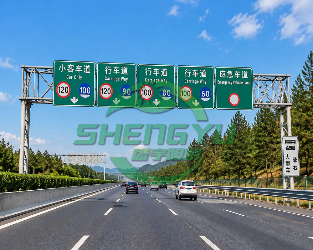 高速公路车道指示牌龙门架（多车道交通标志安装）