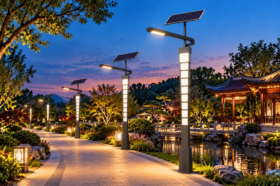 滨水步道太阳能景观灯照明