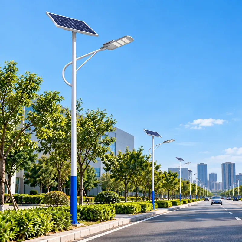 太阳能路灯用于道路照明场景
