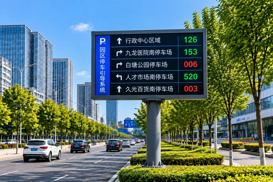停车诱导系统信息显示屏杆应用场景