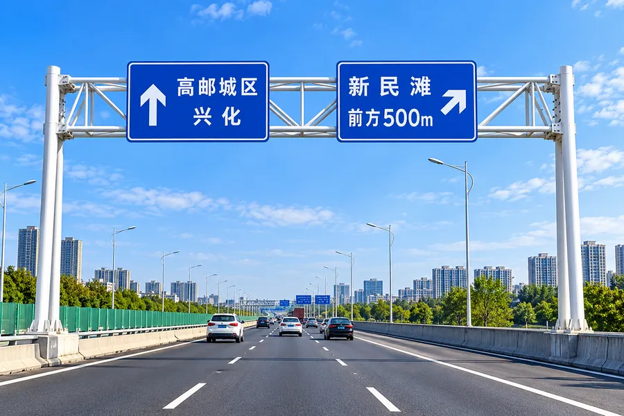 城市快速路交通标志龙门架安装应用