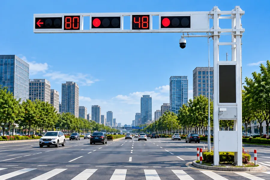 城市道路交叉口交通信号杆