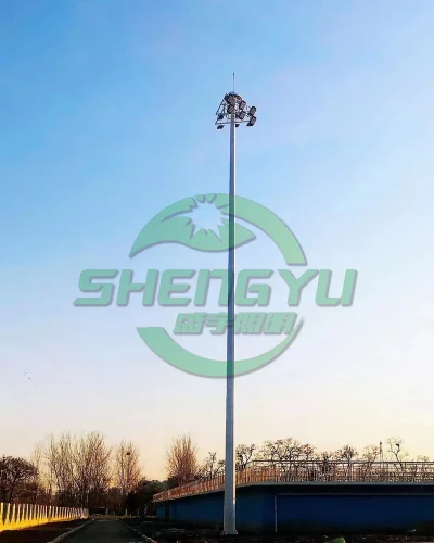 组合式LED高杆灯，户外场地三角形投光灯盘结构