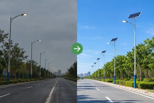 市电路灯太阳能改造方案