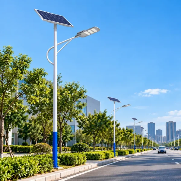 太阳能路灯用于道路照明场景