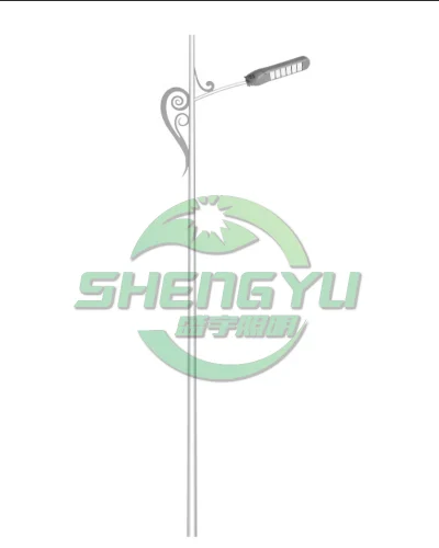 单臂路灯杆A04款式，道路照明灯杆产品展示