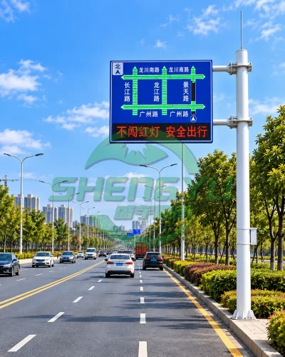 城市主干道路诱导屏杆应用场景