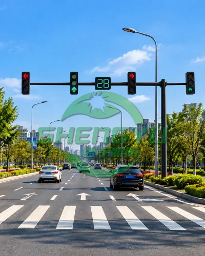 T型交通信号杆道路交叉口应用