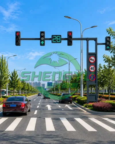 定制交通信号杆集成显示设备应用