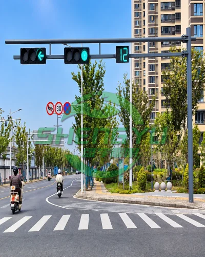 F型交通信号杆道路标识安装应用