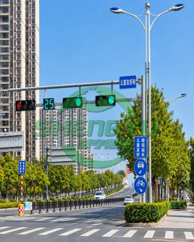 F型交通信号杆城市道路安装应用